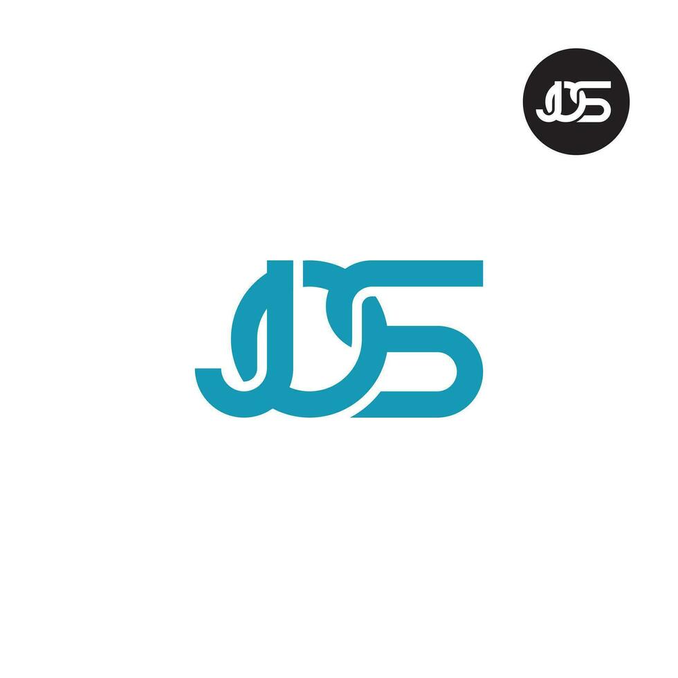 lettera jos monogramma logo design vettore