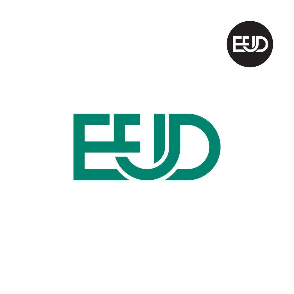 lettera eud monogramma logo design vettore