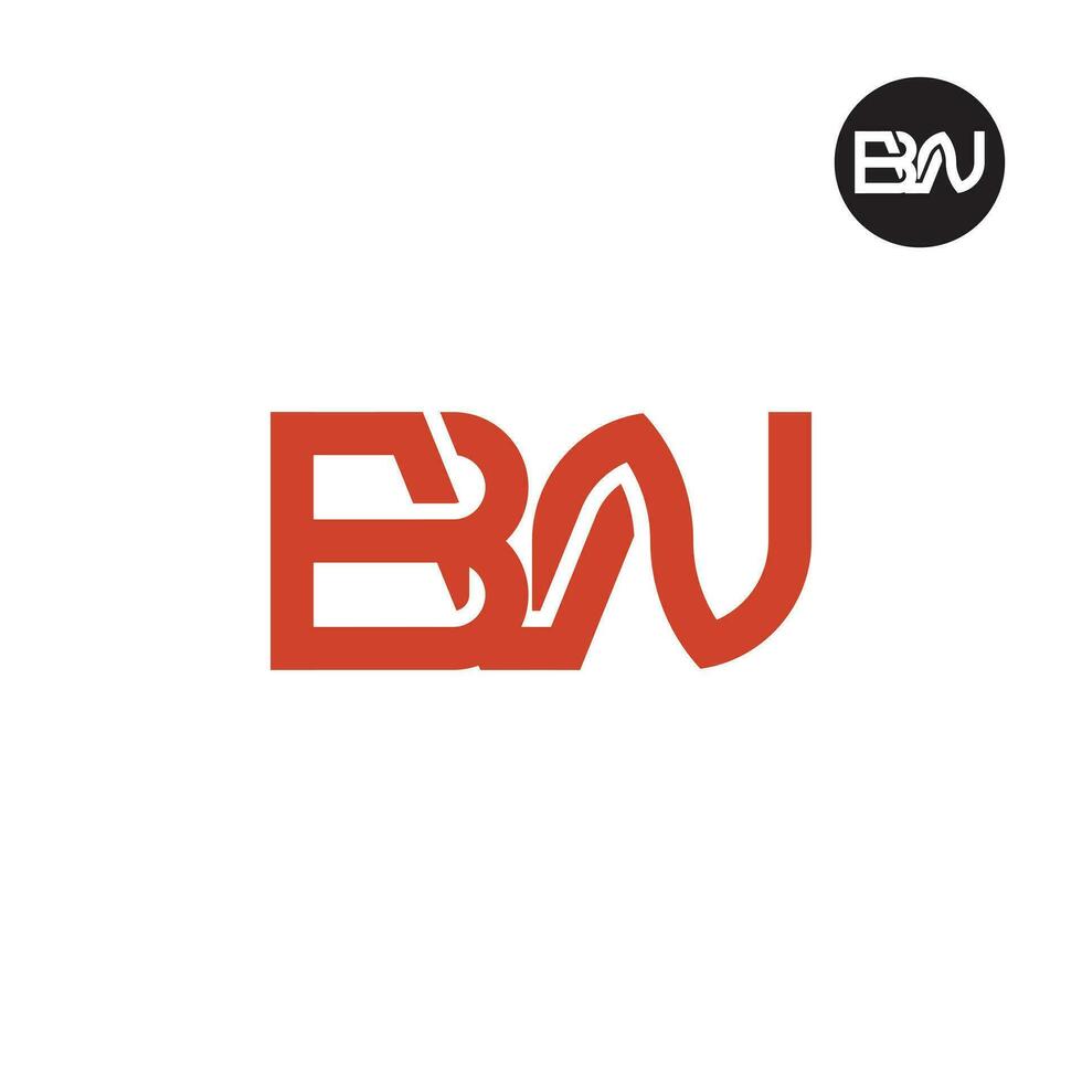 lettera bvn monogramma logo design vettore