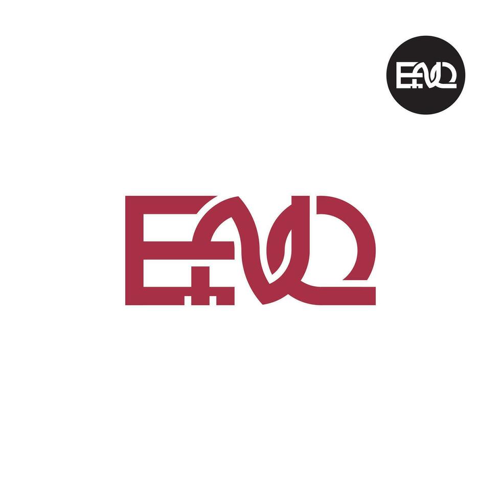 lettera enq monogramma logo design vettore