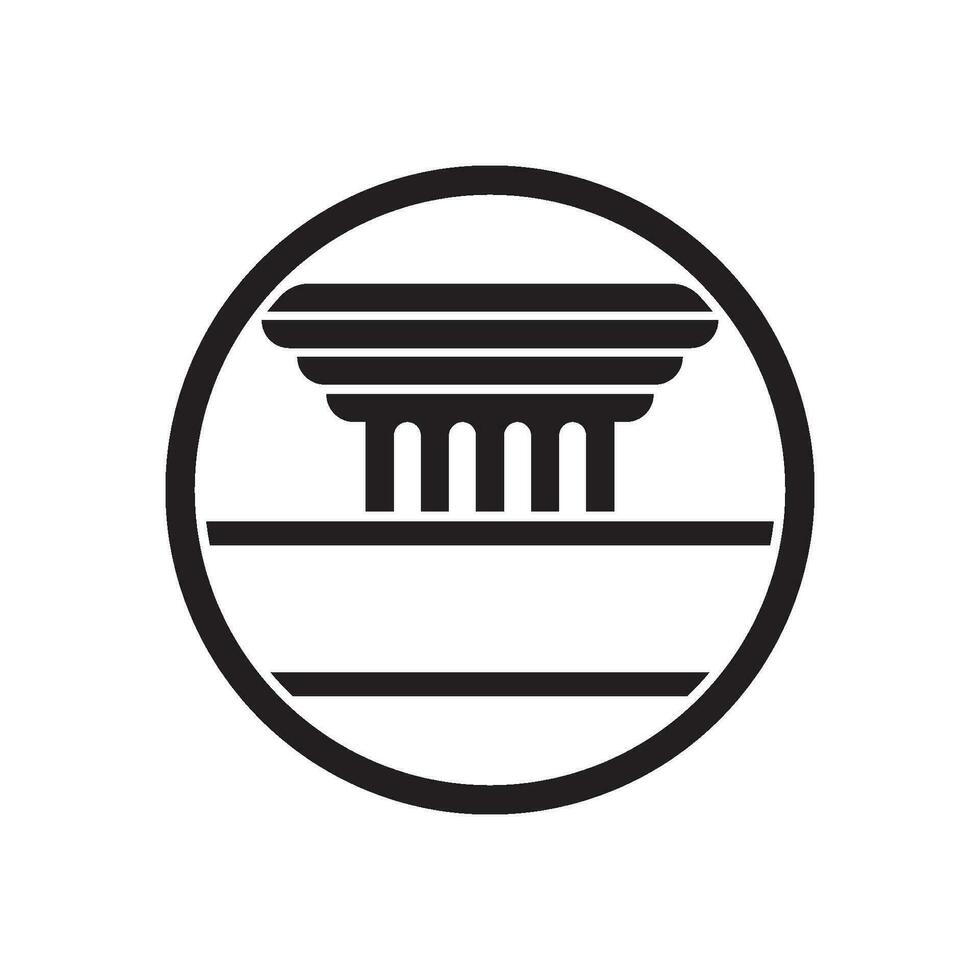 colonna logo modello vettore