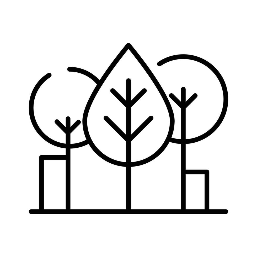 un icona di foresta alberi, moderno vettore di alberi