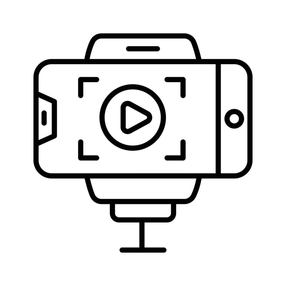 video blog registrazione su mobile Telefono, icona di Vlogging nel di moda stile vettore