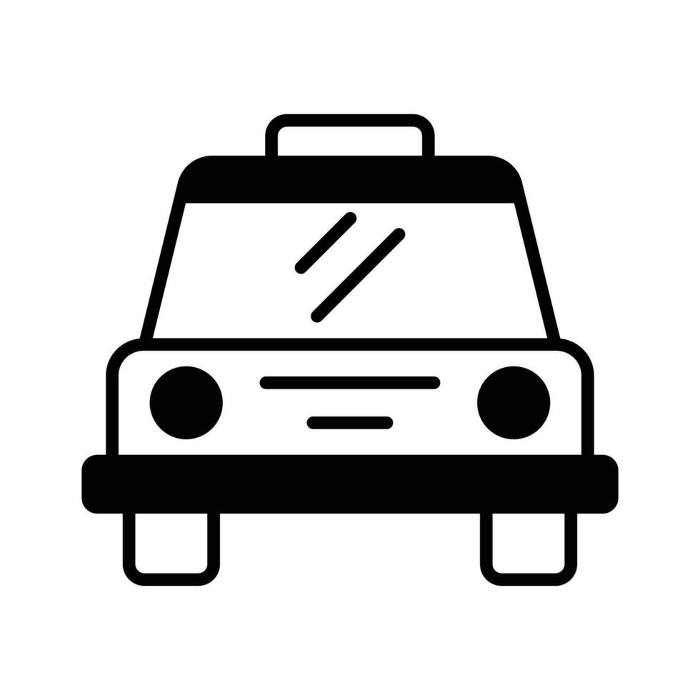 un icona di Taxi nel di moda stile, Locale trasporto automobile vettore