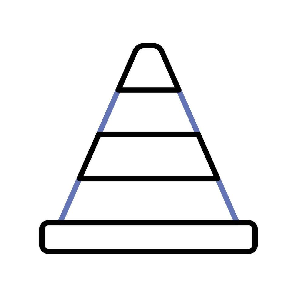 di moda unico icona di traffico cono, costruzione cono vettore design