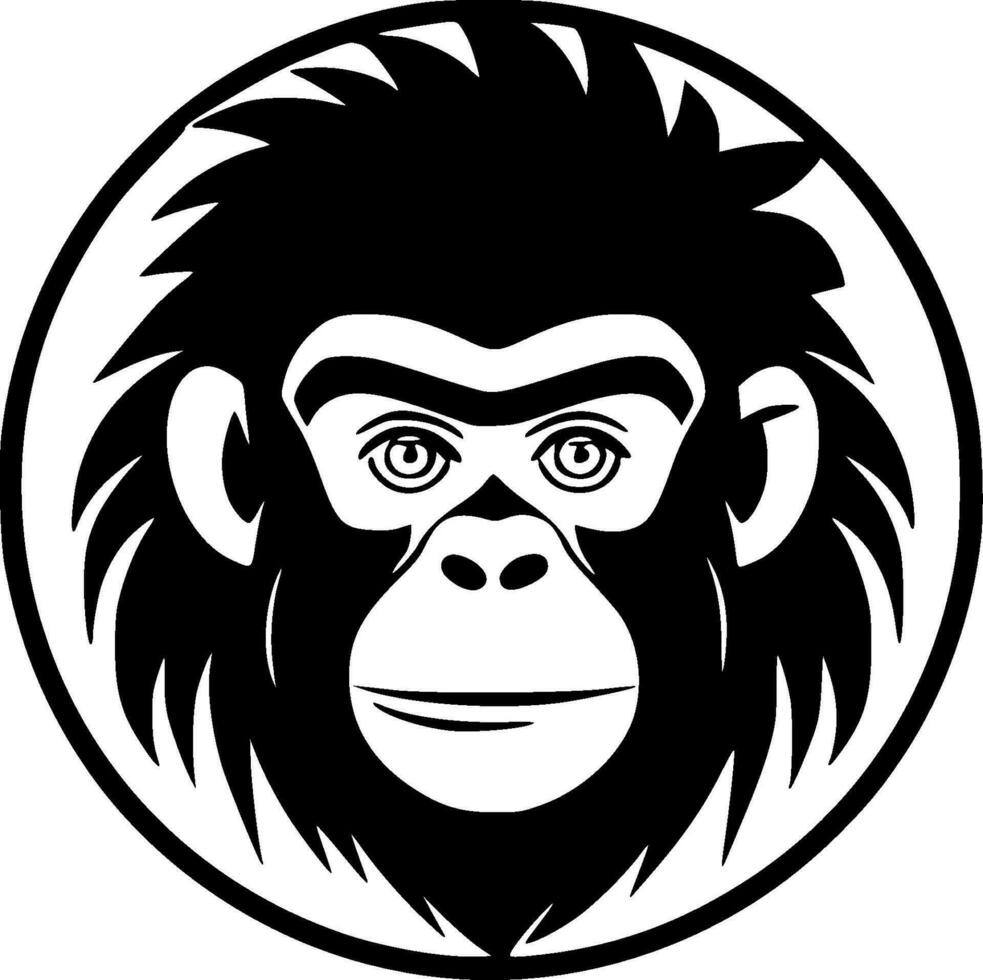 scimmia - minimalista e piatto logo - vettore illustrazione