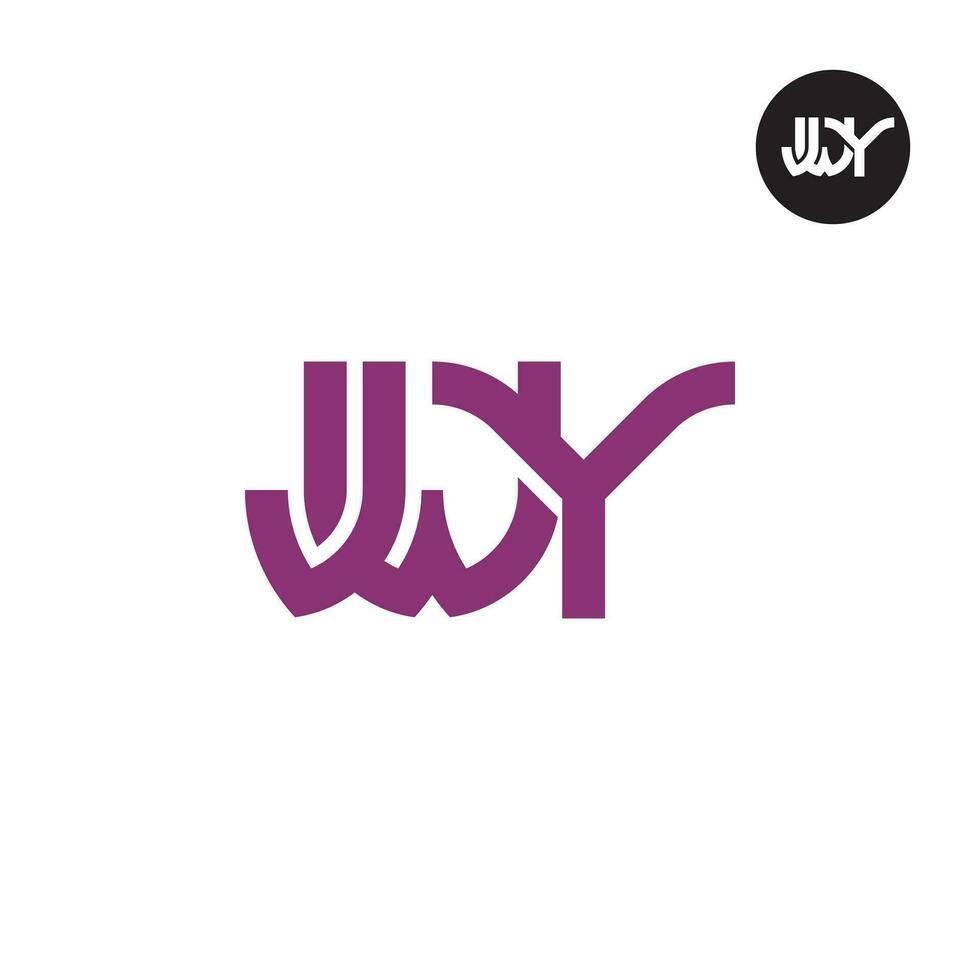 lettera jwy monogramma logo design vettore