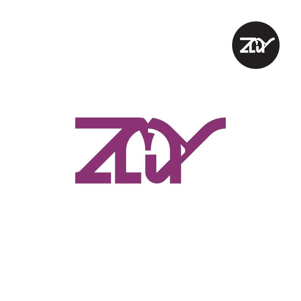 lettera zmy monogramma logo design vettore