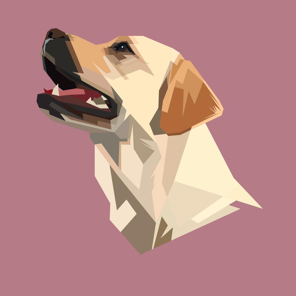 testa di cane nell'illustrazione pop art vettore