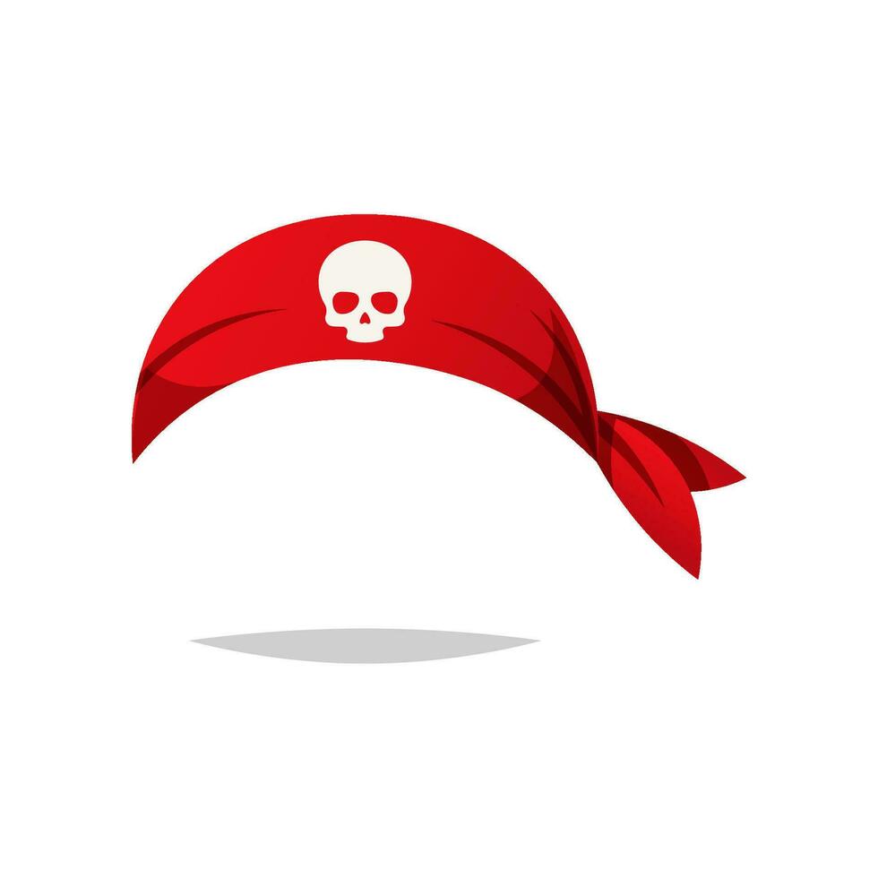 pirata bandana vettore isolato su bianca sfondo