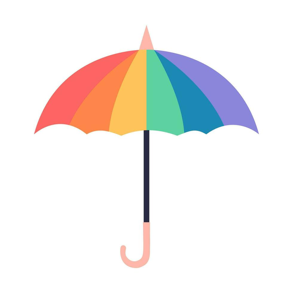 lgbt arcobaleno ombrello. carino cartone animato simbolo di lgbt orgoglio mese. vettore illustrazione isolato su bianca sfondo.