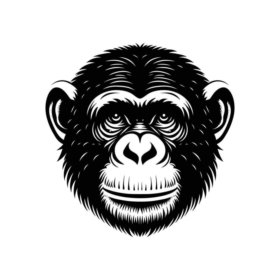 silhouette di un' scimpanzé nel vettore, abile grafico rappresentazione vettore