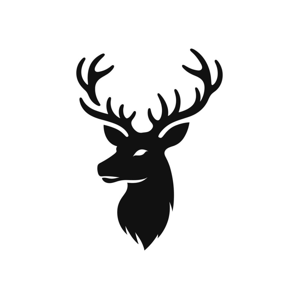 vettore illustrazione di cervo testa design iconico natura su un' bianca sfondo