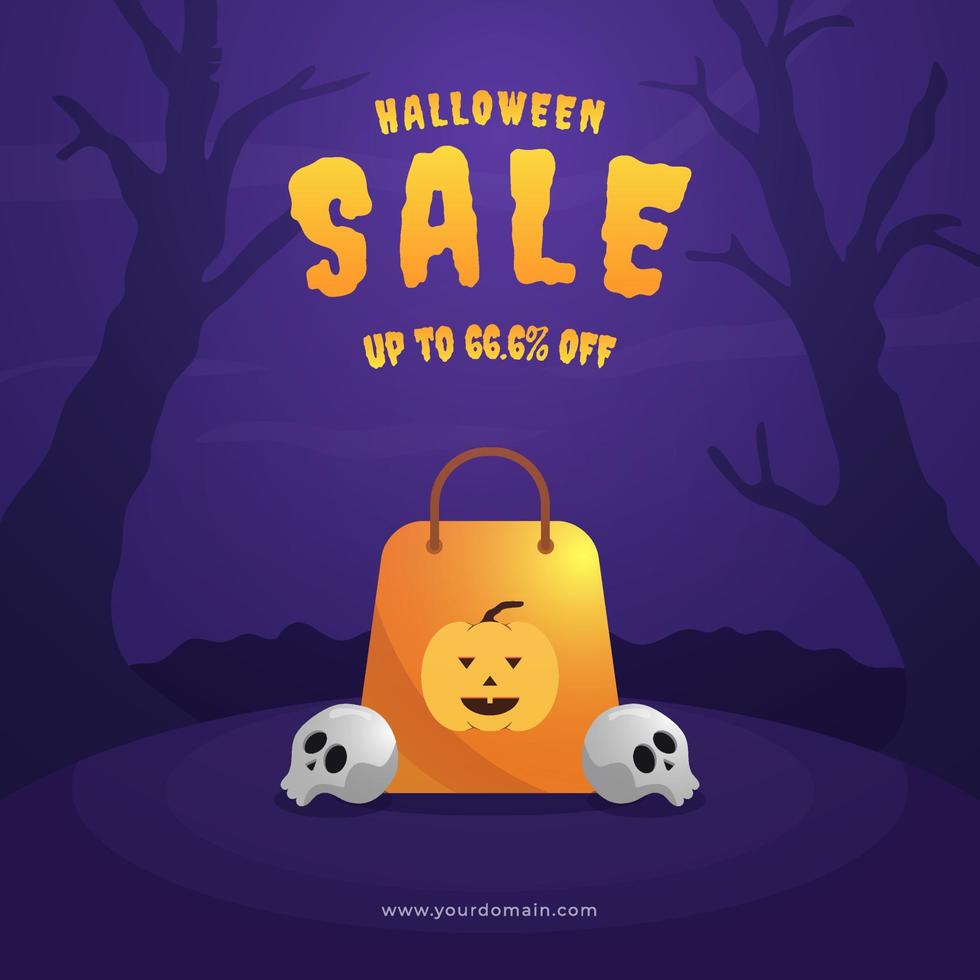 vendita speciale di halloween. banner sui social media vettore
