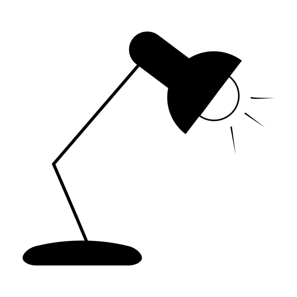 icona di vettore di lampada da scrivania per grafica e web design.