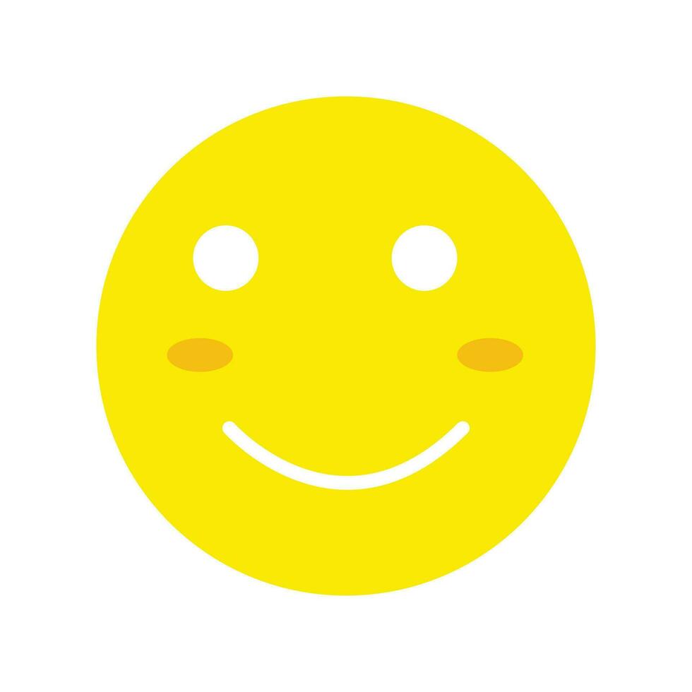Sorridi emoji giallo, contento emoji vettore