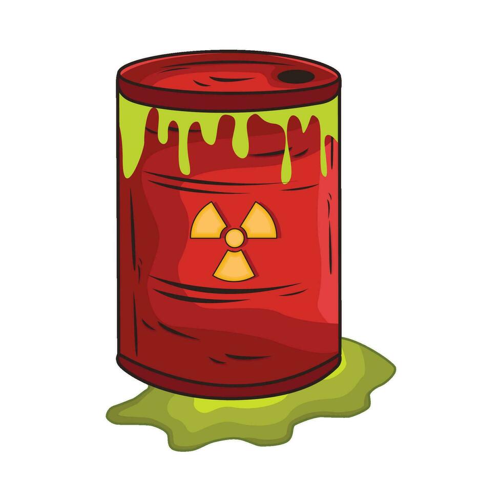 illustrazione di radioattivo barile vettore