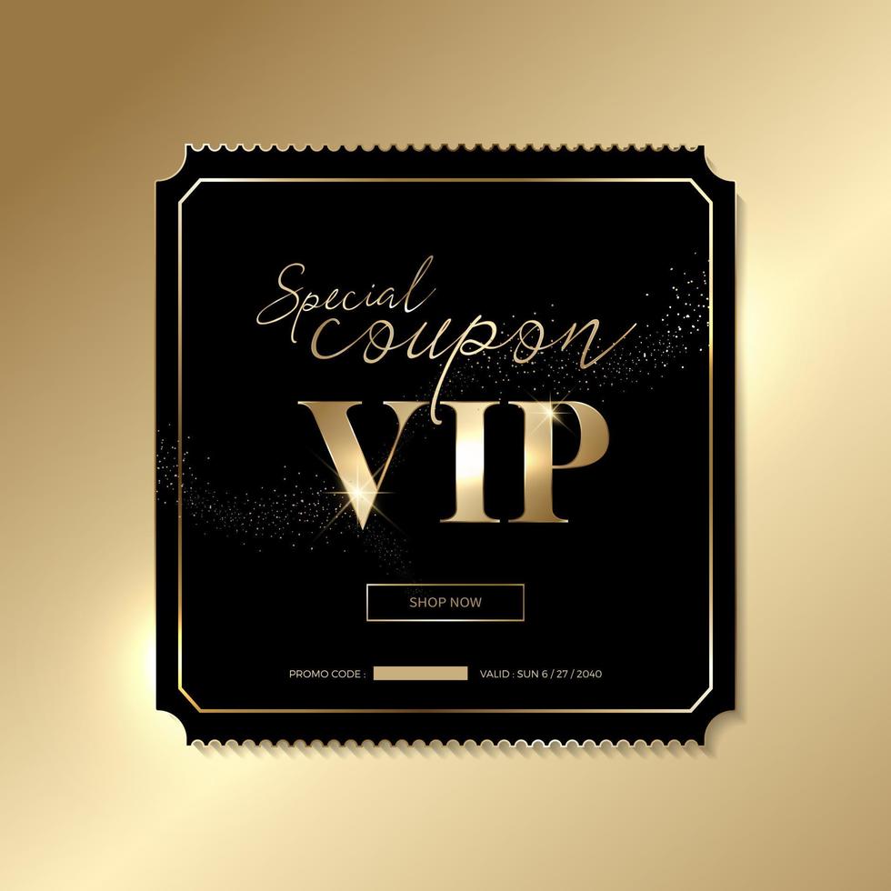 inviti vip di lusso e sfondi coupon vettore