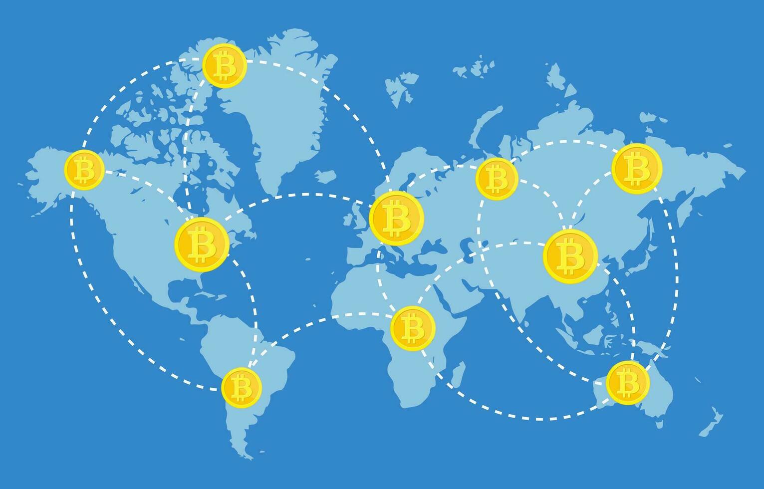 po moneta Rete connessione consistente di i soldi vettore