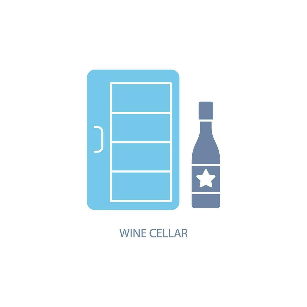 vino cantina concetto linea icona. semplice elemento illustrazione. vino cantina concetto schema simbolo design. vettore