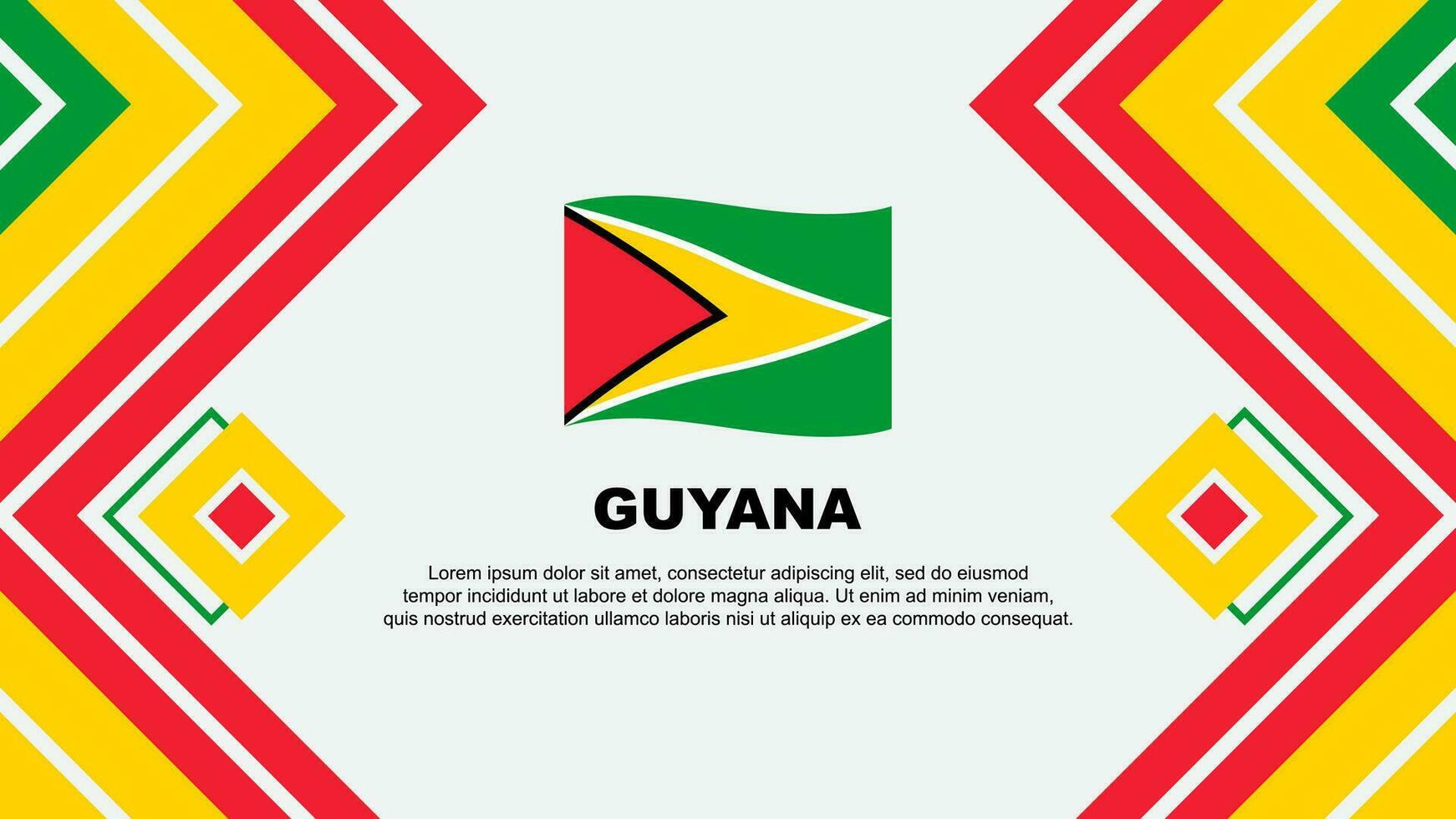 Guyana bandiera astratto sfondo design modello. Guyana indipendenza giorno bandiera sfondo vettore illustrazione. Guyana design