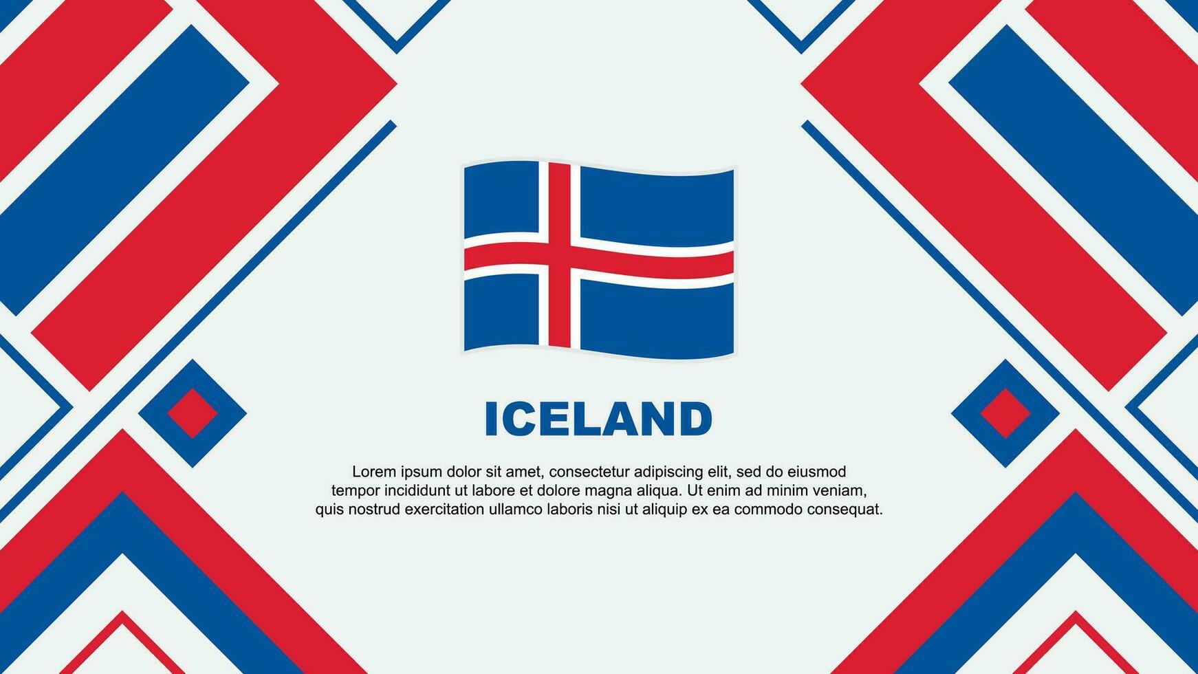 Islanda bandiera astratto sfondo design modello. Islanda indipendenza giorno bandiera sfondo vettore illustrazione. Islanda bandiera