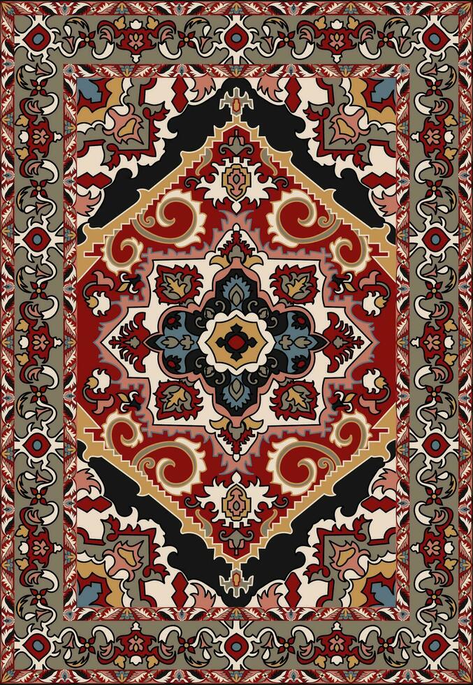 persiano tappeto decorativo elementi Arabo decorativo tappeti bellissimo disegni per tappeti, tapis, yoga stuoie. vettore