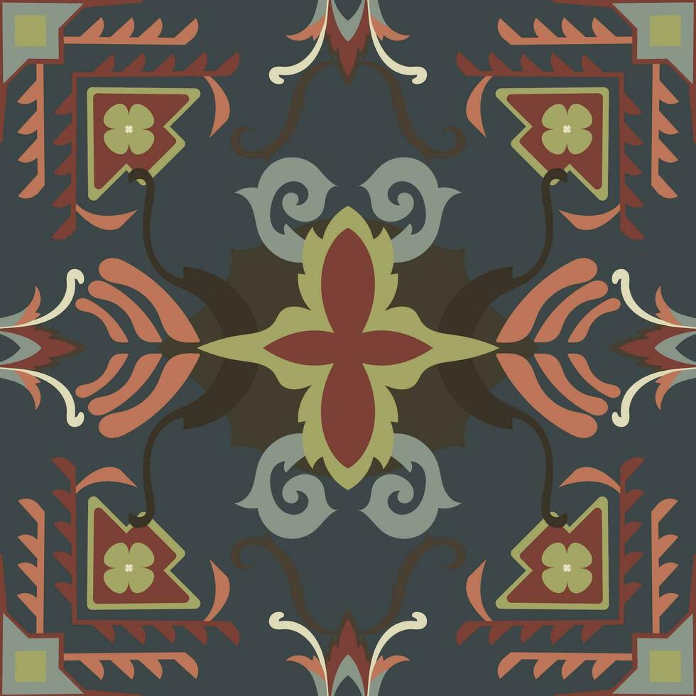 navajo tribale vettore senza soluzione di continuità modello. nativo americano ornamento. etnico Sud occidentale arredamento stile. boho geometrico ornamento. vettore senza soluzione di continuità modello. messicano lenzuolo, tappeto. intrecciata tappeto