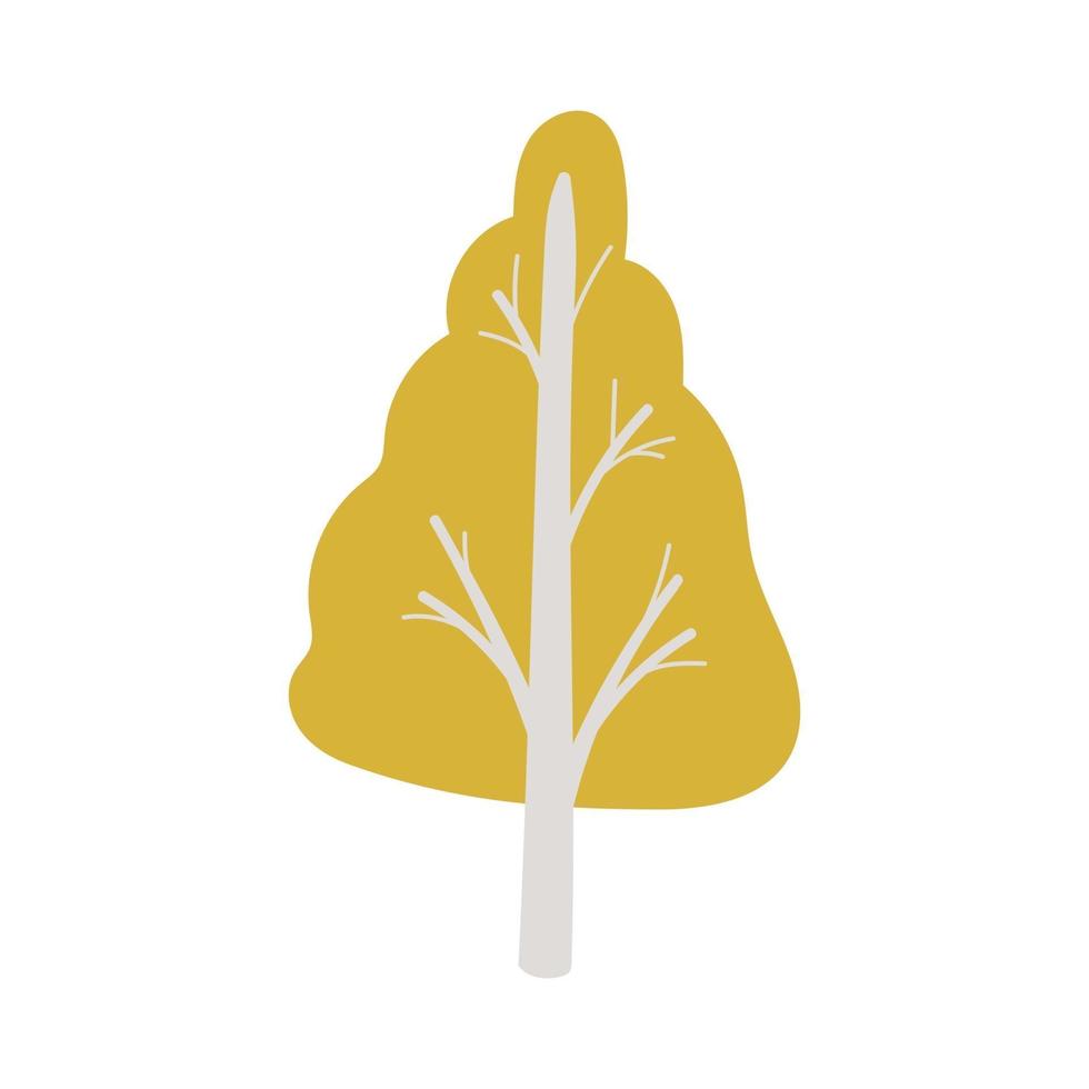 webvector del grande albero in autunno, foglie cambiate in arancione, giallo e marrone cadute dagli alberi e ammucchiate a terra. . illustrazione vettoriale