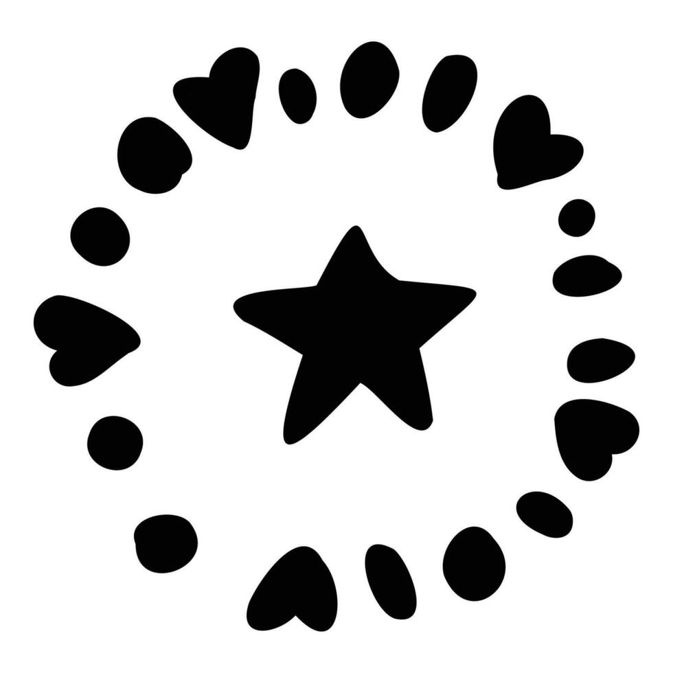 scarabocchio stella, mano disegnato vettore