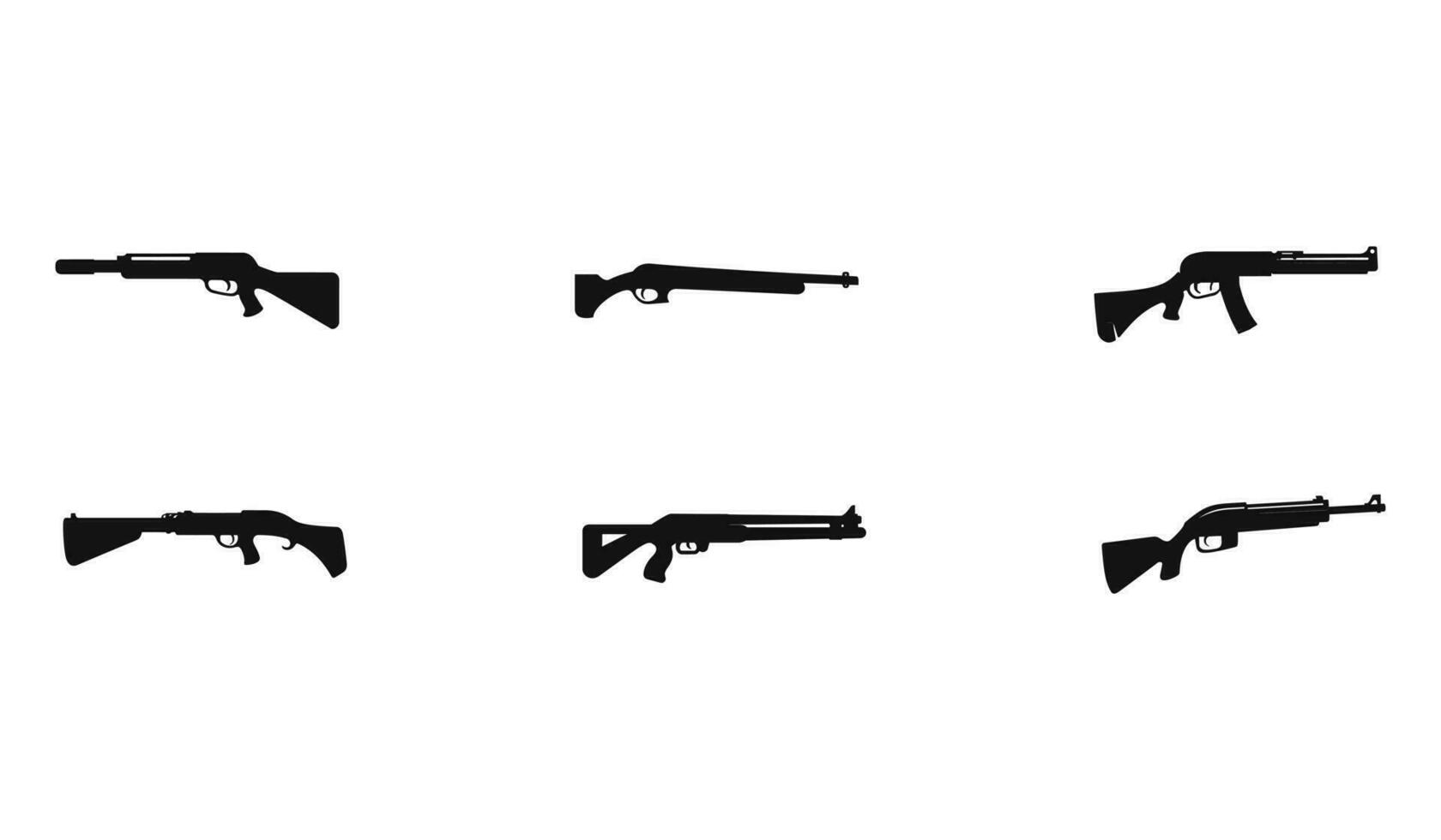 pistola appassionati silhouette kit vettore