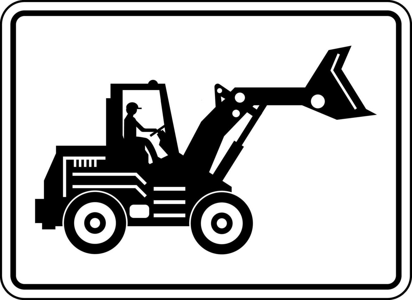 costruzione la zona cartello attenzione vettore