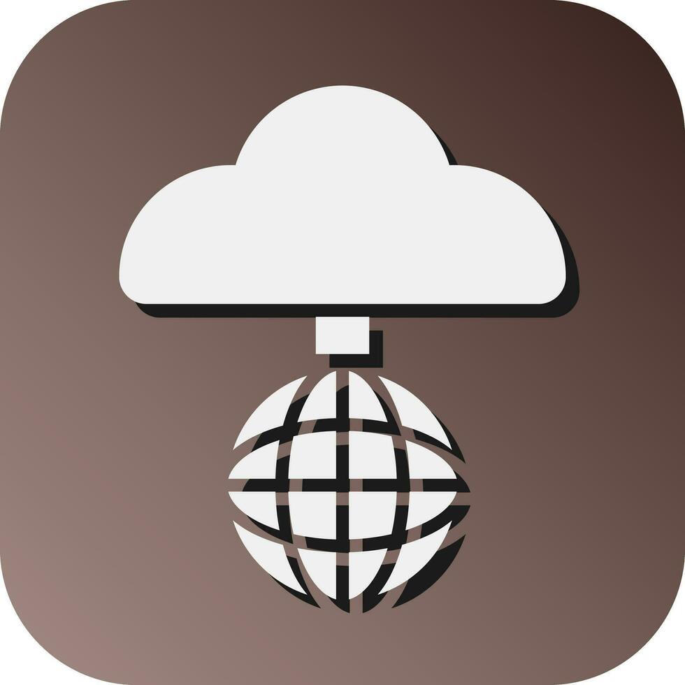 nube Rete vettore glifo pendenza sfondo icona per personale e commerciale uso.