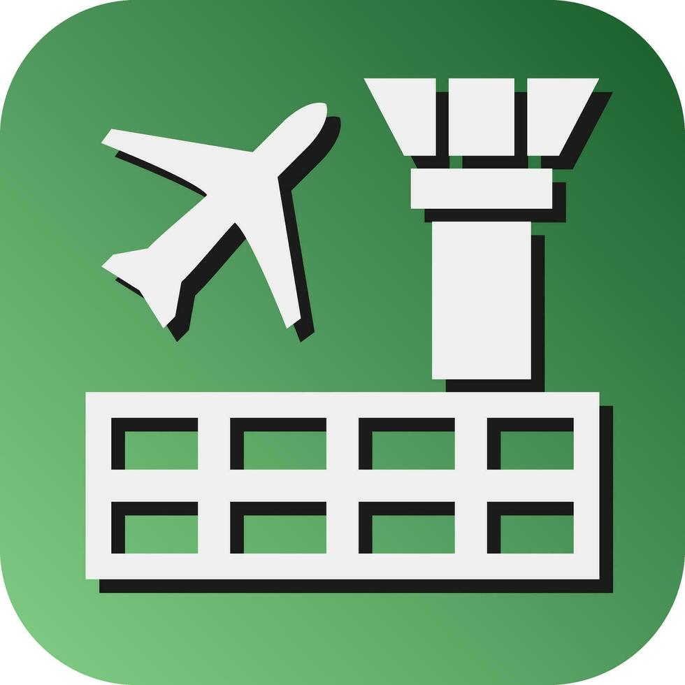 aeroporto vettore glifo pendenza sfondo icona per personale e commerciale uso.