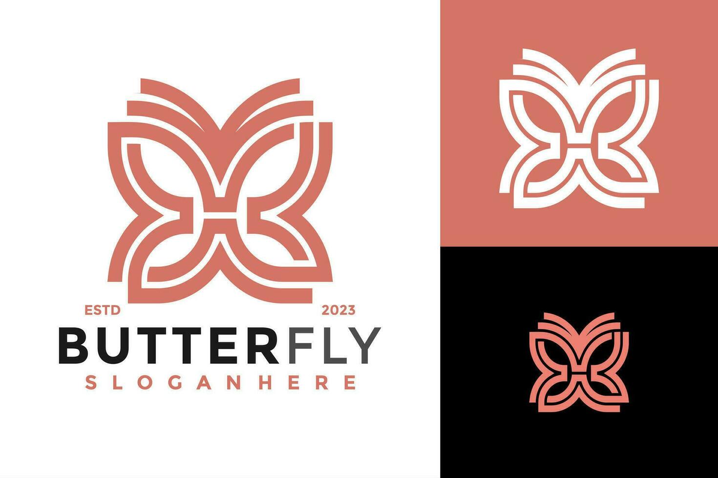 elegante lettera h farfalla logo design vettore simbolo icona illustrazione