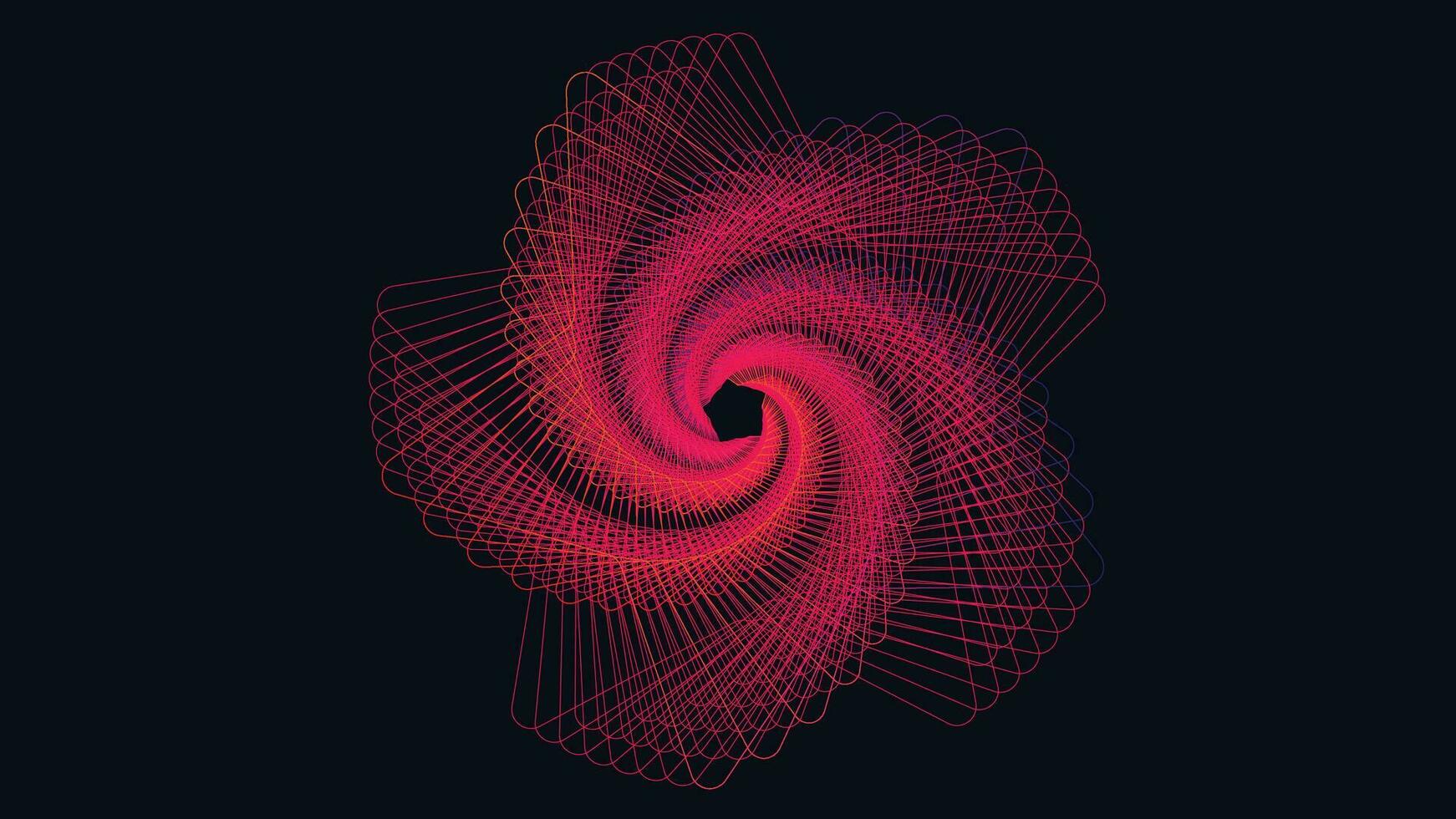 abstarct spirale ondulato linea stella nel rosa colore. vettore