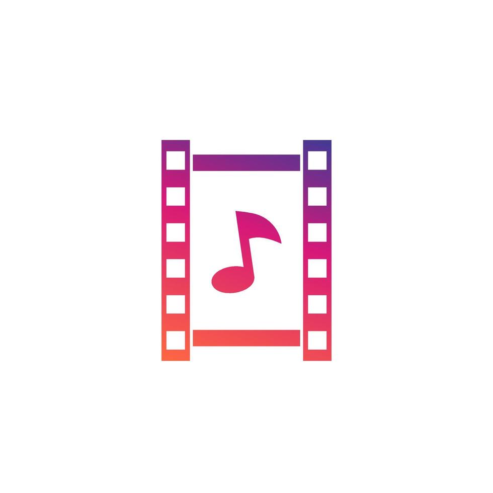 icona multimediale, video e musica vettore