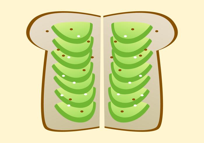 Vettori sani del pane tostato dell&#39;avocado