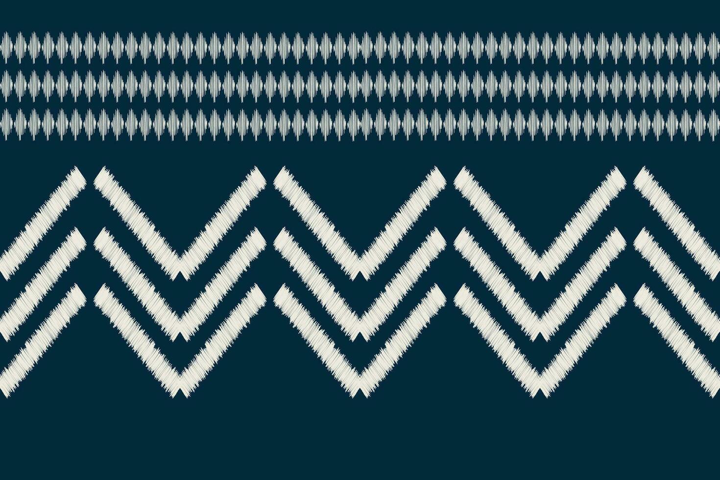 etnico ikat tessuto modello geometrico stile.africano ikat ricamo etnico orientale modello blu sfondo. astratto, illustrazione. trama, abbigliamento, cornice, decorazione, motivo. vettore