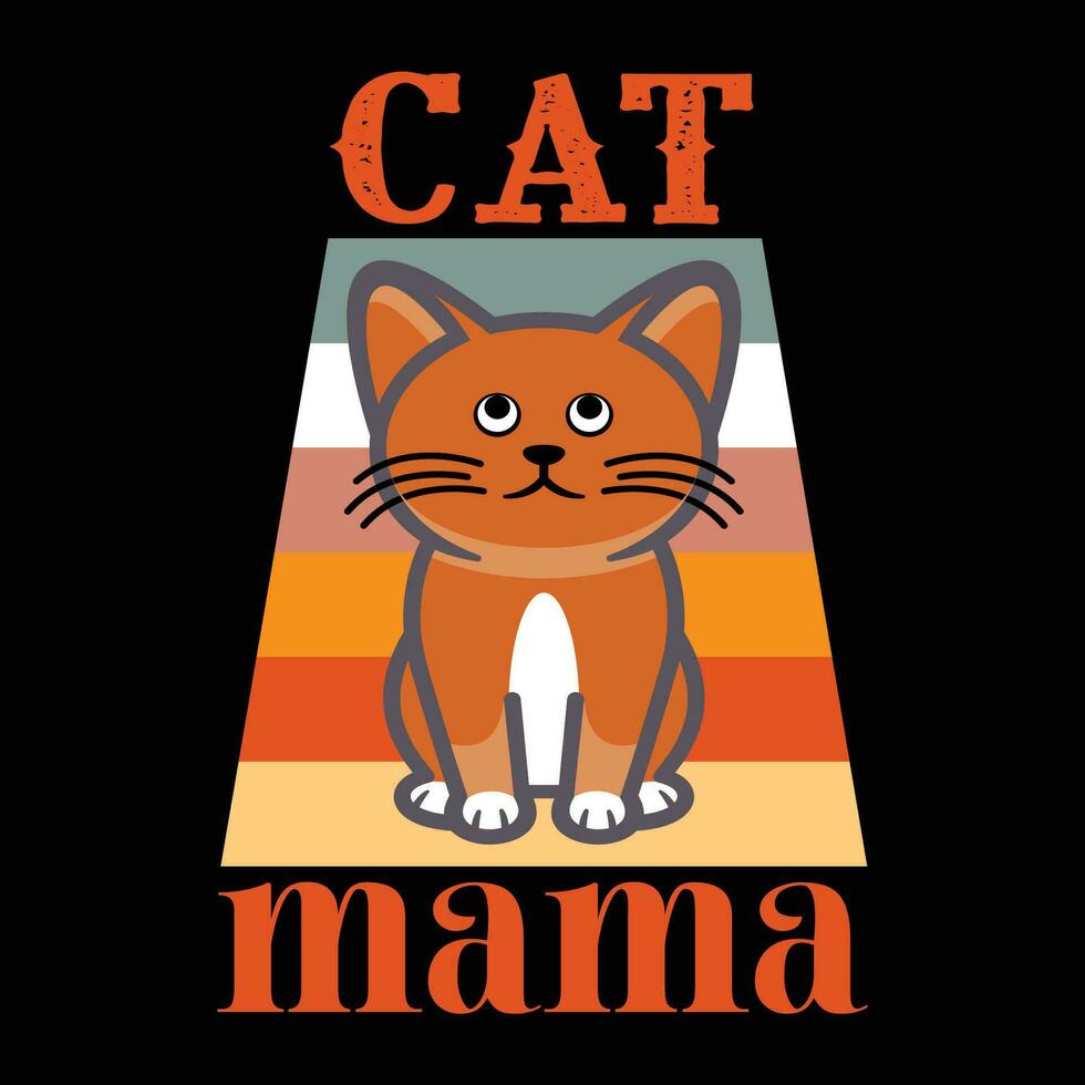 gatto citazione Vintage ▾ premio maglietta design illustratore vettore