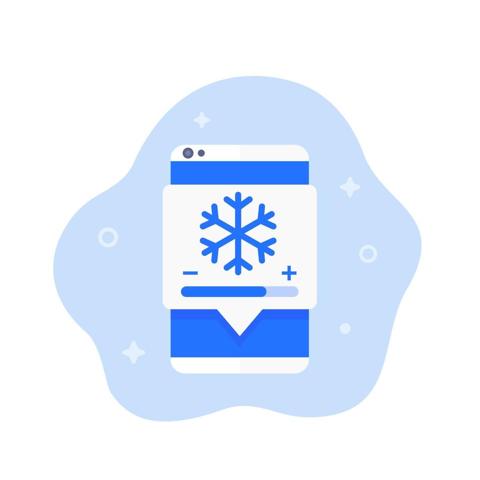 icona vettoriale dell'app di controllo del raffreddamento