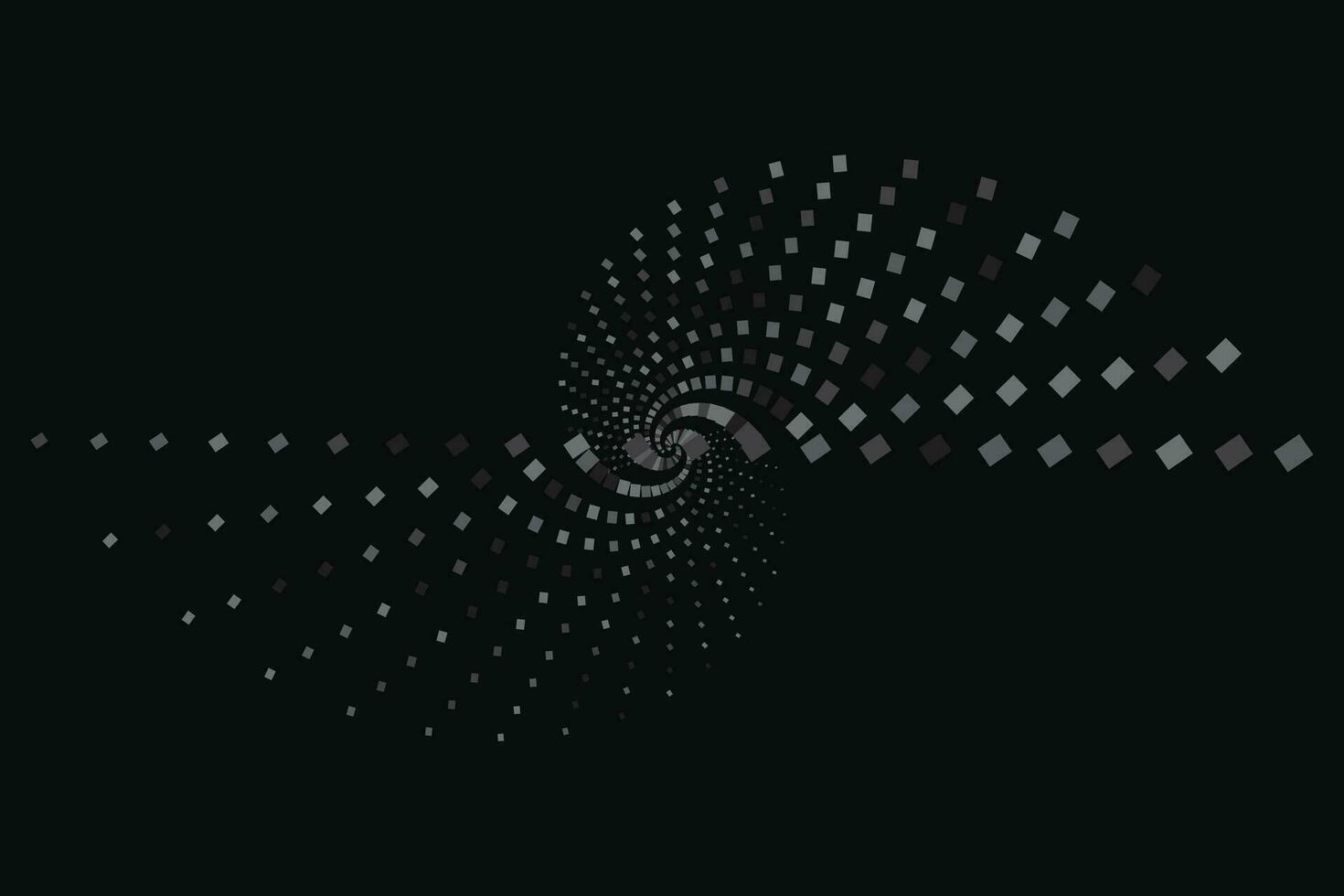 digitale nero e bianca puntini onda mezzitoni spirale strutturato sfondo vettore
