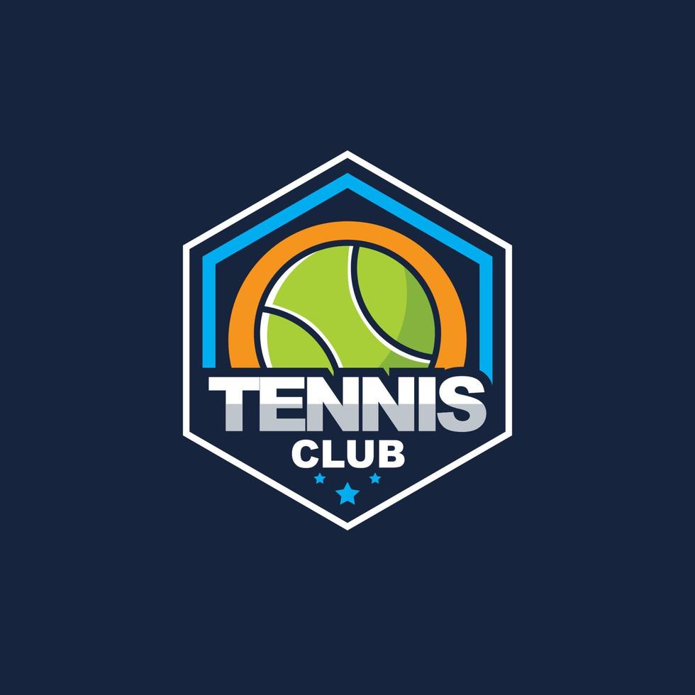 logo del tennis distintivo sportivo logo americano sport vettore