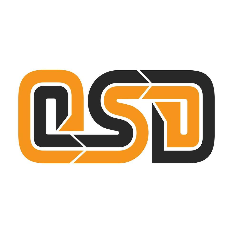 qsd lettera logo design con illustratore cubo logo, vettore logo moderno alfabeto font sovrapposizione stile. premio attività commerciale logo icona. bianca colore su nero sfondo