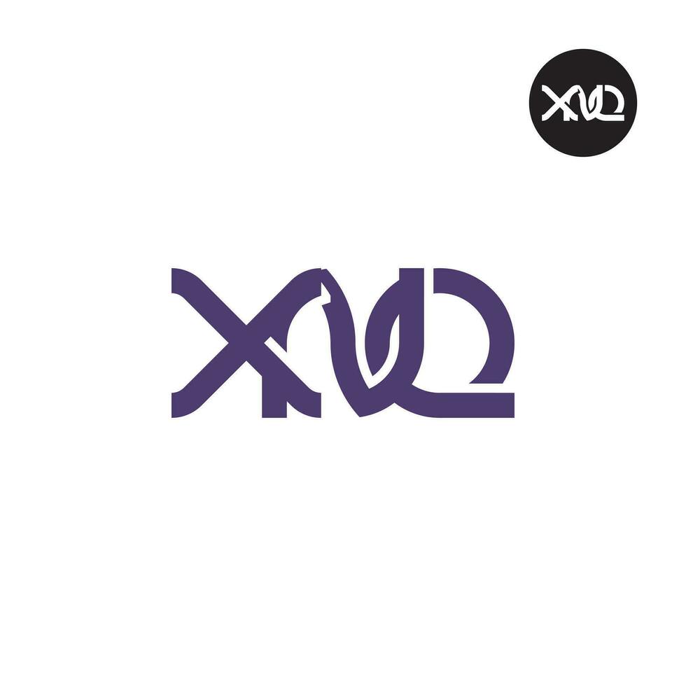 lettera xnq monogramma logo design vettore