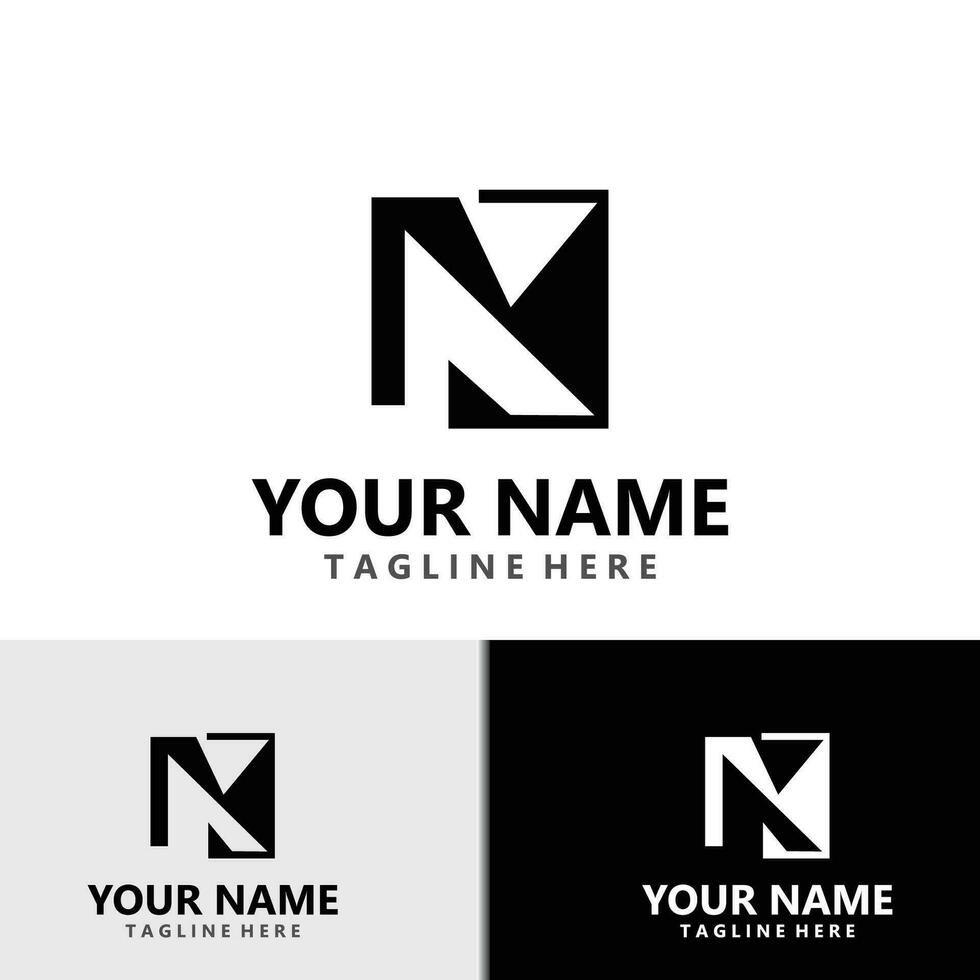 minimalista nk, lettera logo, semplice e lusso icona vettore attività commerciale identità design modello