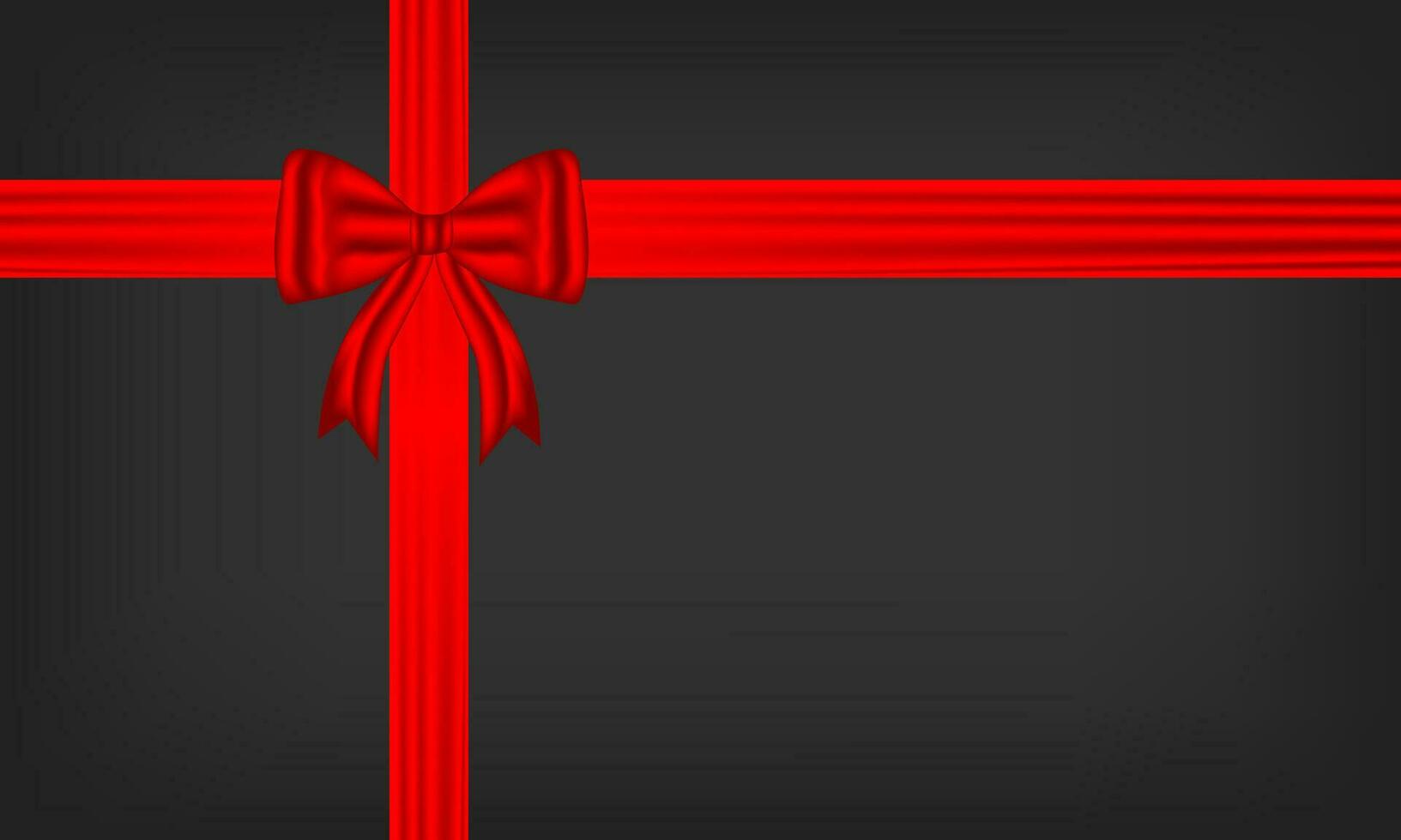 rosso arco e seta lusso elementi con orizzontale e verticale attraversare nastro festivo arredamento per vacanza elegante regalo carta nastro per decorazione nozze carte, o sito web vettore