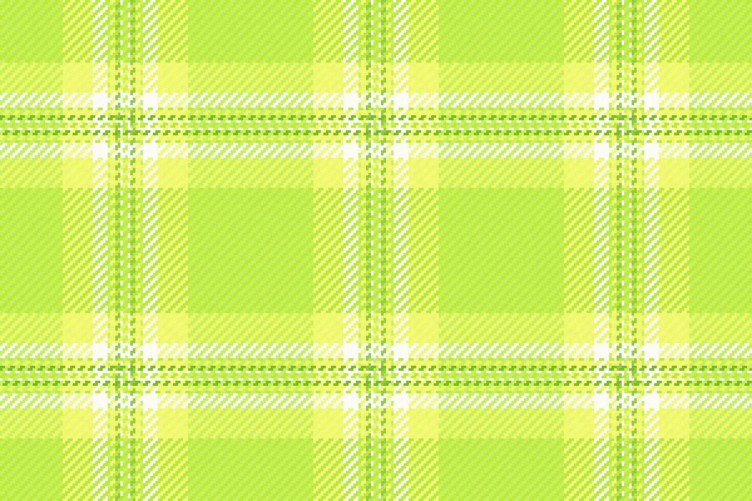 ordinato tessile vettore senza soluzione di continuità, attrezzatura tessuto struttura modello. vestito tartan dai un'occhiata plaid sfondo nel lime e bianca colori.