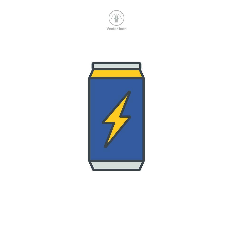 energia bevanda può icona simbolo vettore illustrazione isolato su bianca sfondo