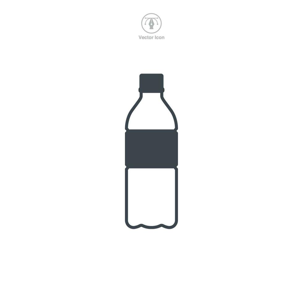 bottiglia di acqua icona simbolo vettore illustrazione isolato su bianca sfondo